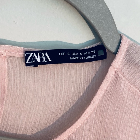 Zara pastel pink feather top S - Picture 7 of 7
